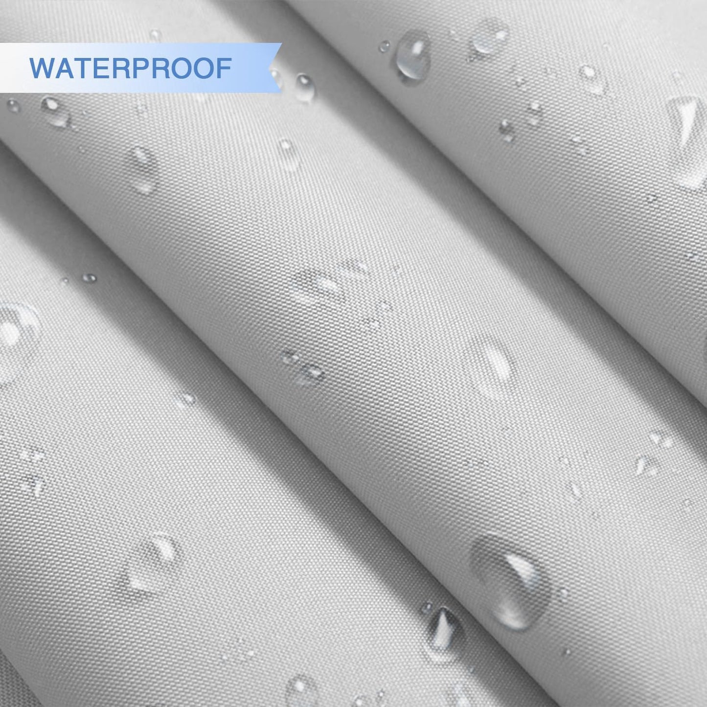 E&K Sunrise 16' x 16' Waterproof Sun Shade Sail Outdoor Rectangle Canopy Shade Cover UV Block for Pergola Patio Backyard Garden Deck (Light Gray)