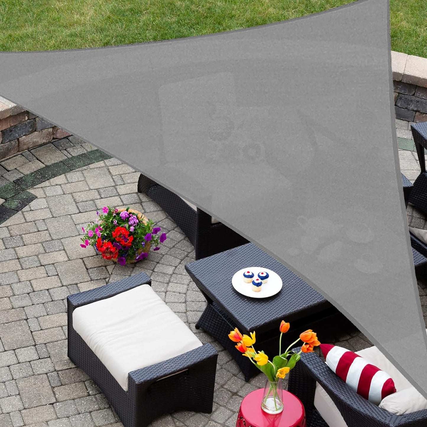 AsterOutdoor Sun Shade Sail Rectangle 16' x 20' UV Block Canopy for Patio Backyard Lawn Garden Outdoor Activities, Sand