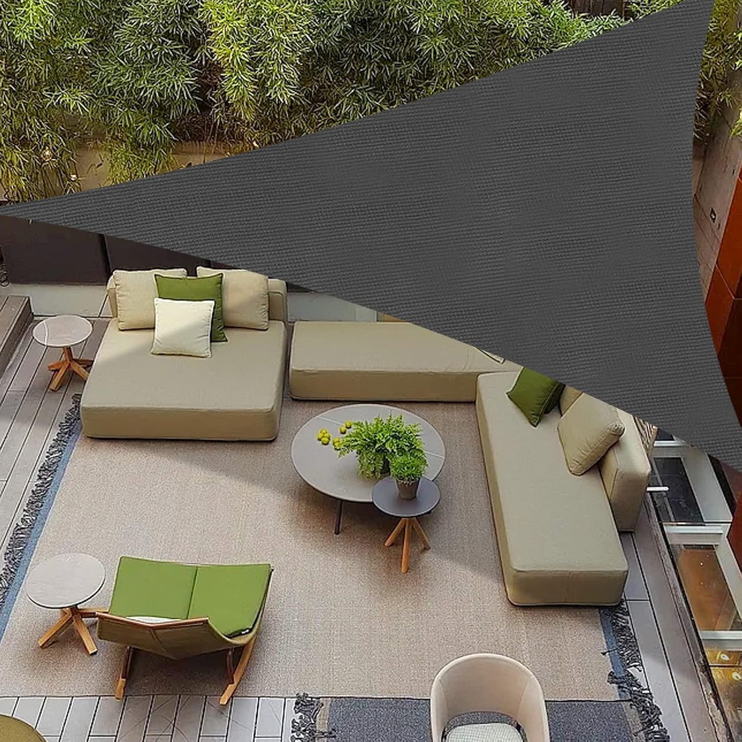 COOLBOYS 16'x 20' Sun Shade Sail Dark Grey Rectangle UV Block Outdoor Shade Canopy Sunshade for Patio Lawn Garden Carport Backyard Deck Pergola