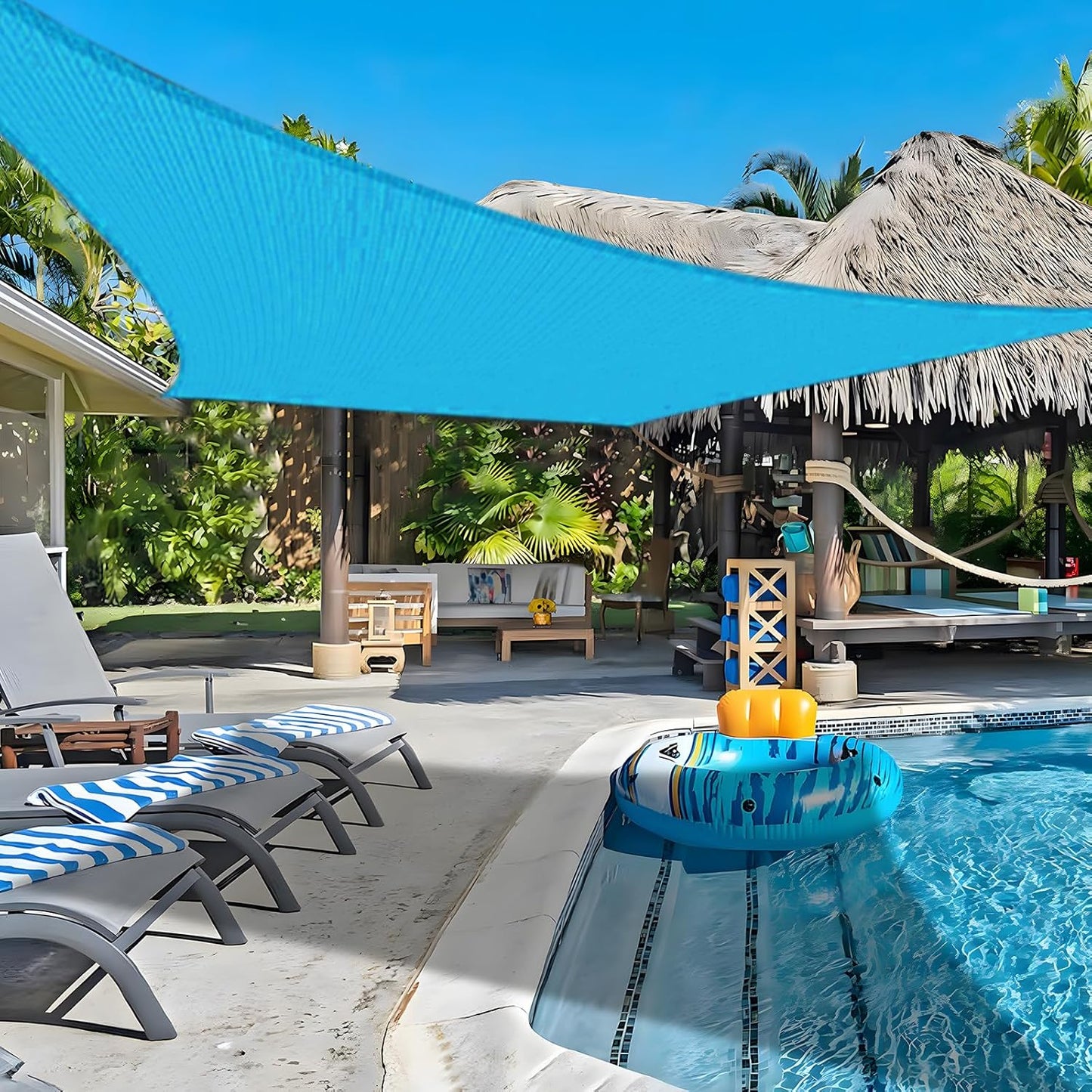 COOLBOYS 16'x 20' Sun Shade Sail Dark Grey Rectangle UV Block Outdoor Shade Canopy Sunshade for Patio Lawn Garden Carport Backyard Deck Pergola