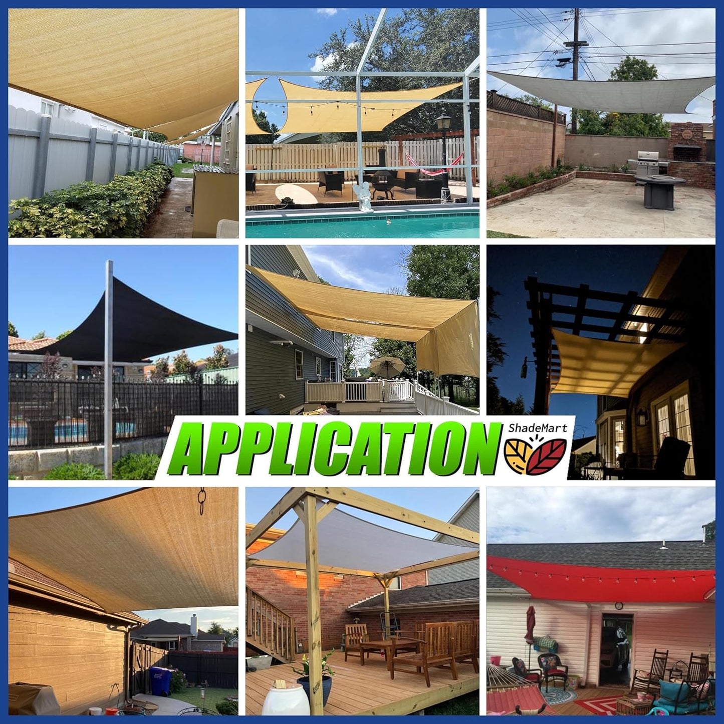 ShadeMart 12' x 20' Brown Sun Shade Sail UPF50 Rectangle Canopy Fabric Cloth Screen smTAPR1220, Water and Air Permeable & UV Resistant, Heavy Duty, Carport Patio Outdoor - (We Customize Size)