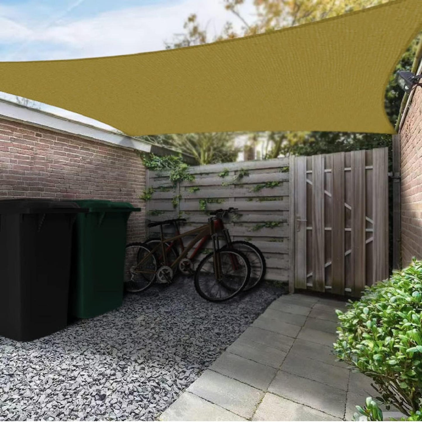 AsterOutdoor Sun Shade Sail Rectangle 16' x 20' UV Block Canopy for Patio Backyard Lawn Garden Outdoor Activities, Sand