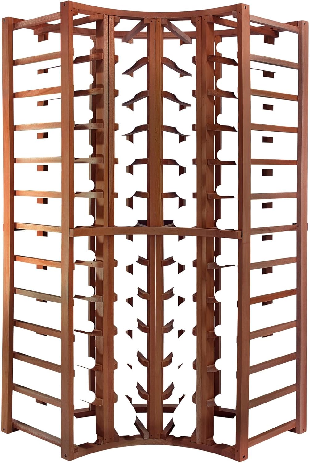 Wine Enthusiast N'FINITY Stackable Wine Rack - Diamond Cube (Solid Sides) - Dark Walnut Finish Solid Walnut- Holds 78 Bottles- Stylish Durable Wine Rack Home Decor – Bar Cabinet Liquor Storage